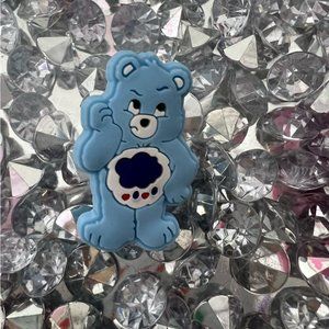 Carebear croc charm snap into croc accessorie cute bear grumpy rain belly y2k